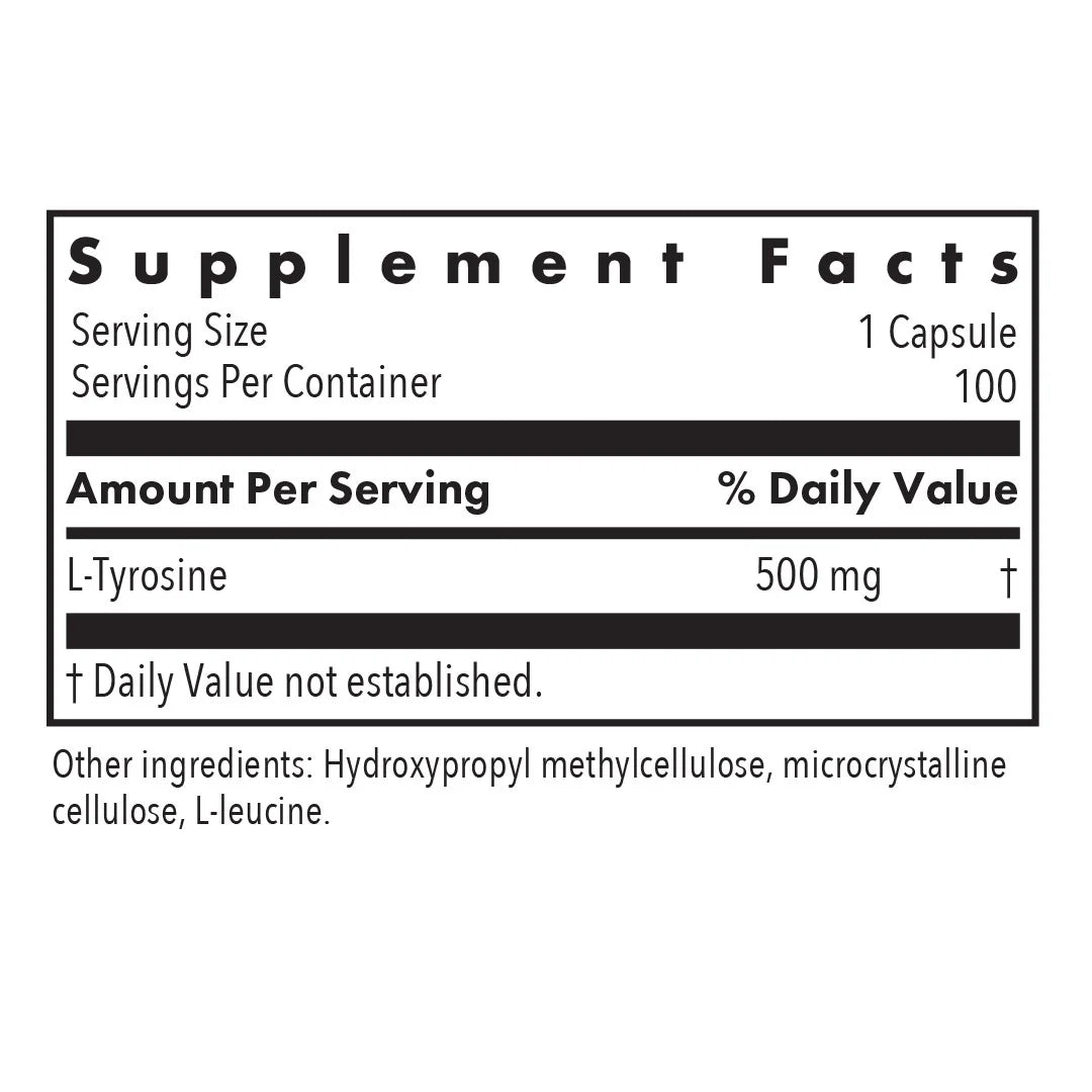 L-Tyrosine 500mg 100 caps - Allergy Research Group