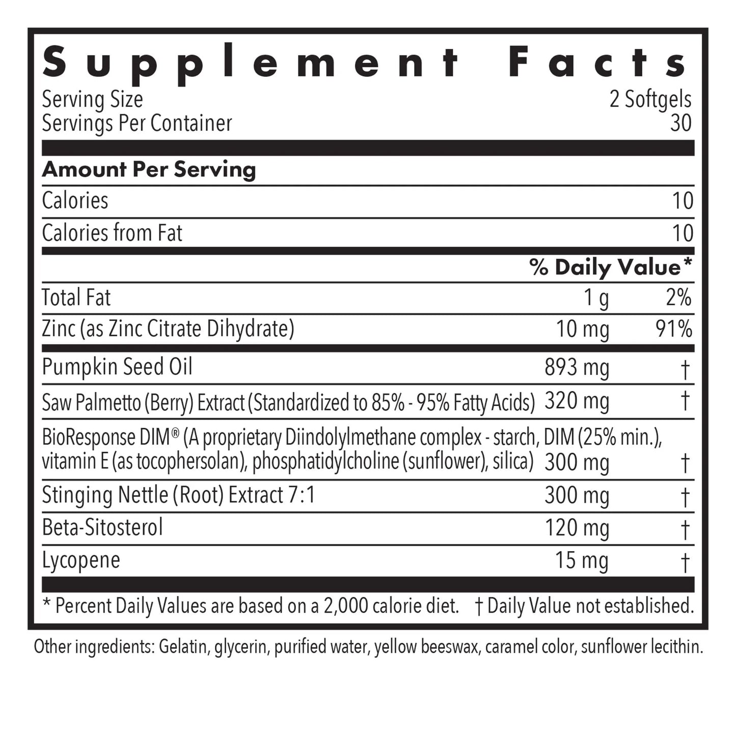 DIM Palmetto Prostate Formula 60 softgels