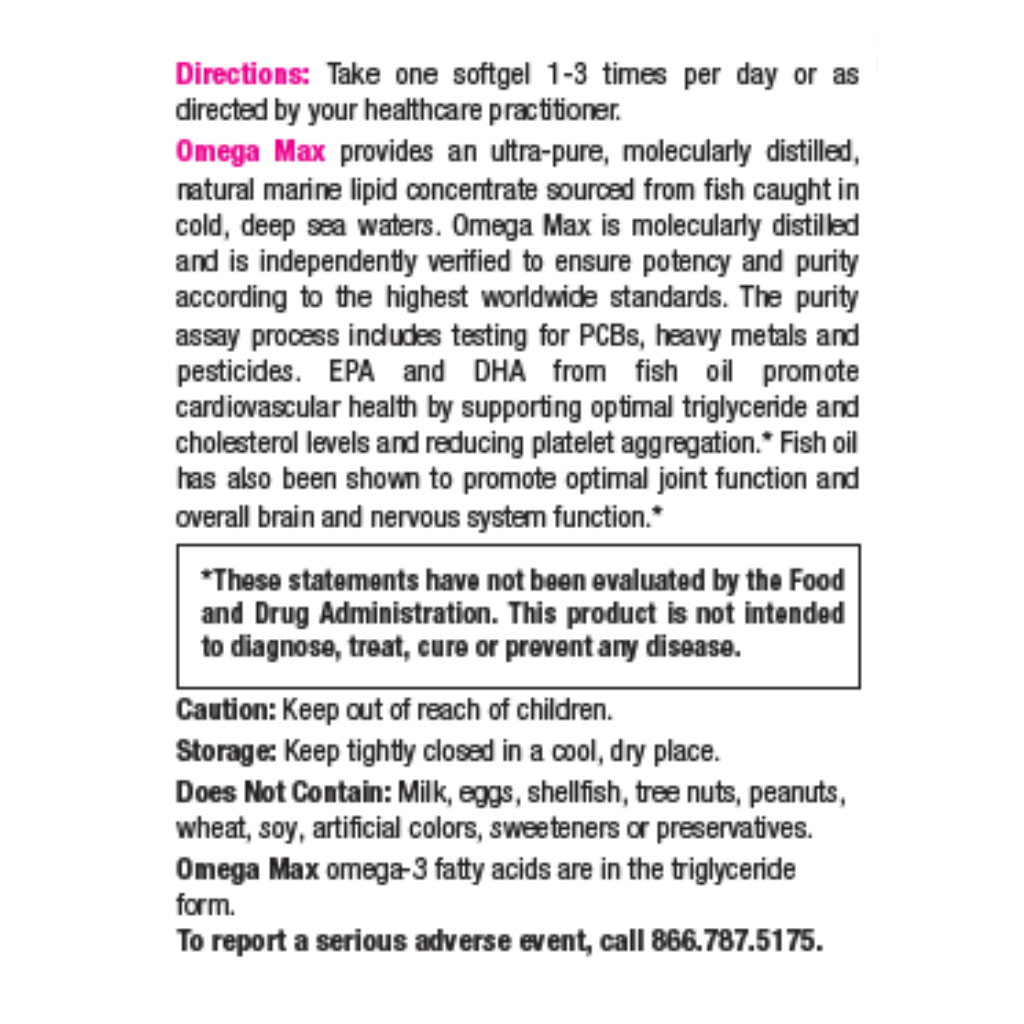 Omega Max 100 softgels