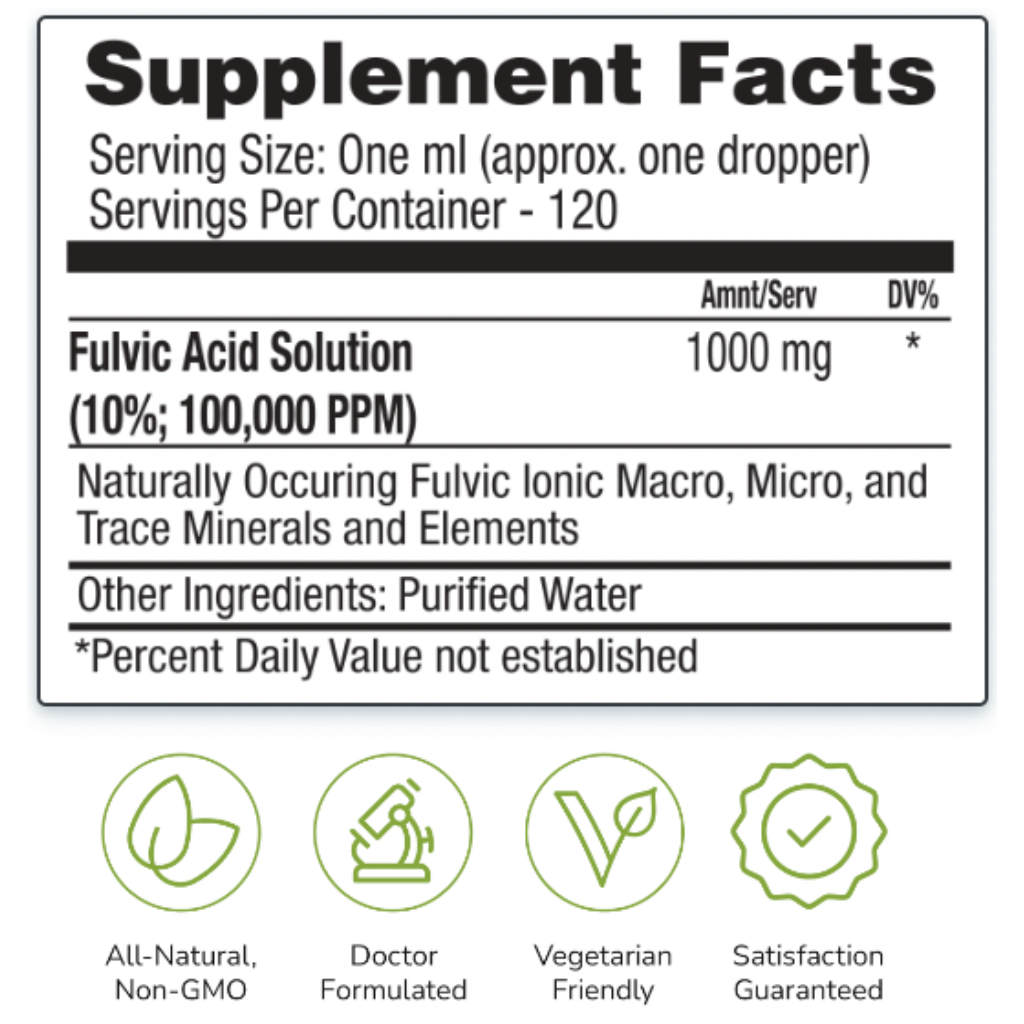 Fulvic 400X 4 oz. ~
