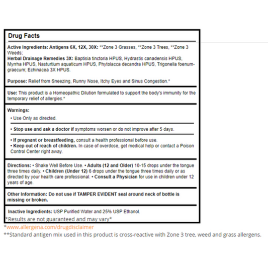 Allergena GTW (Zone 3) 1 oz