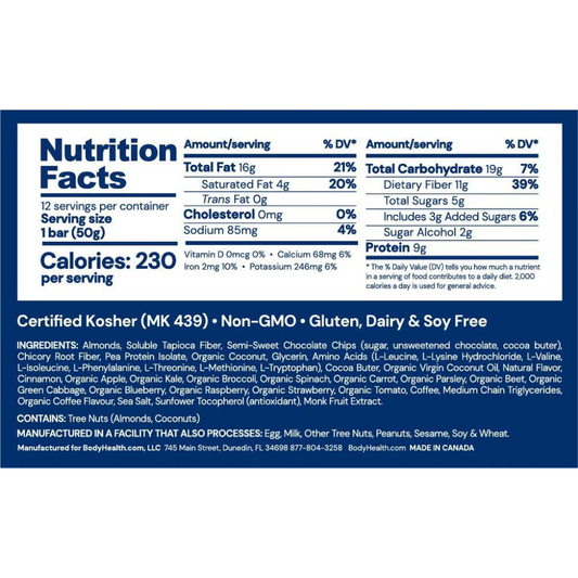 BodyHealth Mocha Chip Bar 50g