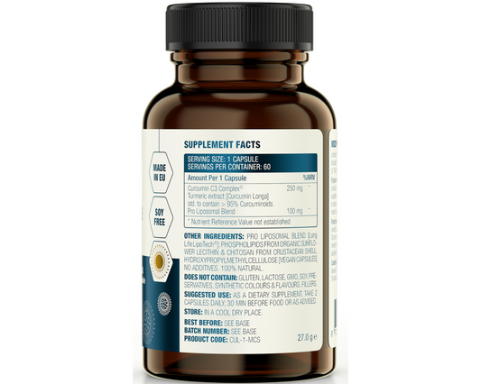 Curcumin Pro Liposomal 250mg 60 Caps MCS Formula