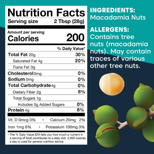 Macadamia Nut Butter - Raw 8 oz
