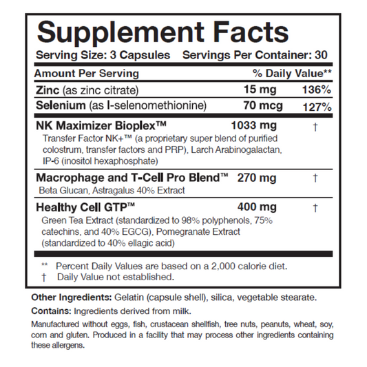 Transfer Factor Multi-Immune™ (Mushroom-free) 90 caps (Last Chance Sale Item)