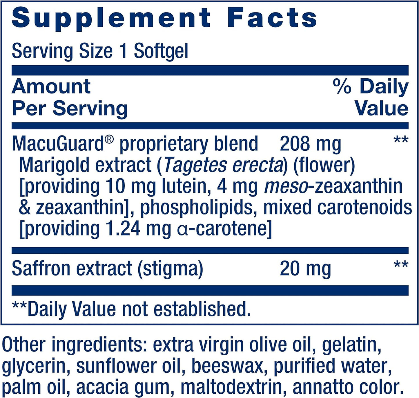 Macuguard® Ocular Support with Saffron 60 softgels ( Ocubright Replacement )