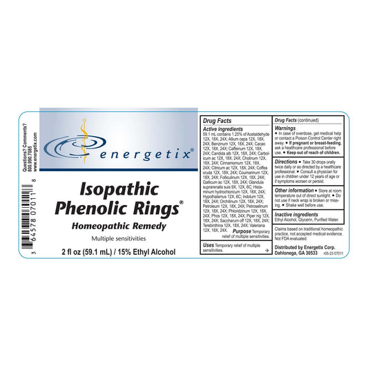 Isopathic Phenolic Rings  Homeopathic Remedy | Energetix