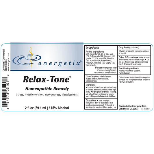 Relax-Tone | Homeopathic Remedy | Energetix