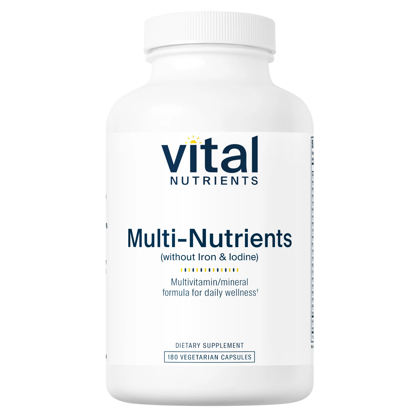 Multi-Nutrients NO Iron/Iodine 180 caps - Vital Nutrient