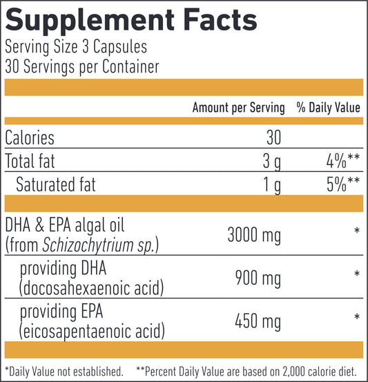 Vegan Omega 3 DHA & EPA 450
